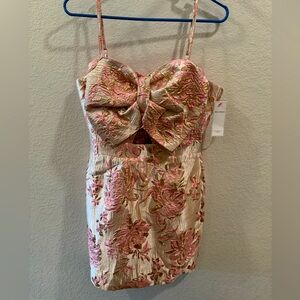 Fun metallic floral mini